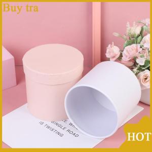 [Buytra] 1 PC Round Flower Paper Boxes Hold The Bucket Gift Packaging Box Party Gift Box