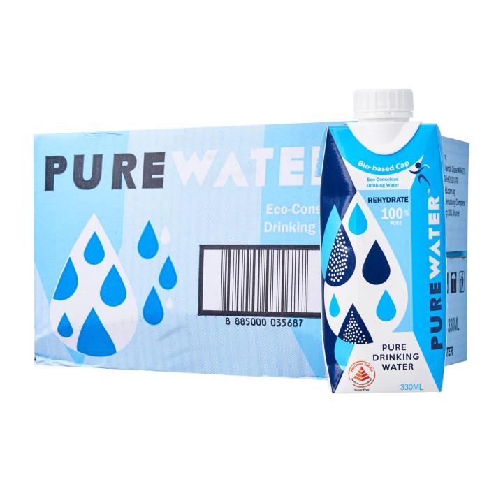 PURE WATER Packet Drinking Water 330ML Case Lazada Singapore