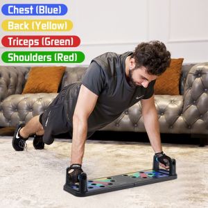 XTRIM Push up Board Complete Push up System for Floor with Exercise Bands Home Work out Equipment Build Body Push up Bars System Gym Equipment for Men Fitness Equipment Board Stands with Resistance Bands