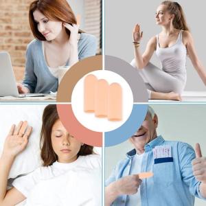 2pack Durability Finger Protecting Sleeves Comfortable Elastic Finger Protectors for Work Sports Home Activity