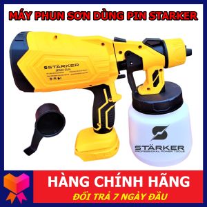 Máy phun sơn dùng pin STARKER công nghệ Đức có chỉnh chế độ lưu lượng phun bảo hành 6 tháng
