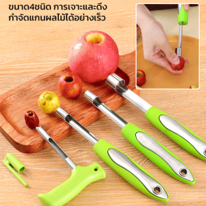 ที่คว้านผลไม้สแตนเลส ชุดที่คว้านผลไม้ เครื่องปอกผลไม้ ที่คว้านเมล็ดผลไม้ ที่เจาะแกนแอปเปิ้ล 去核器套装