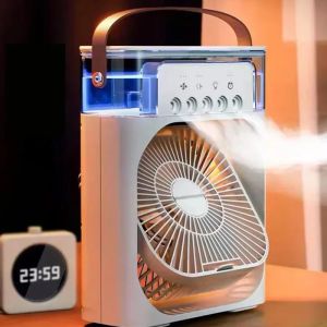 3-in-1 portable air conditioner fan LED night light water mist home humidified air
