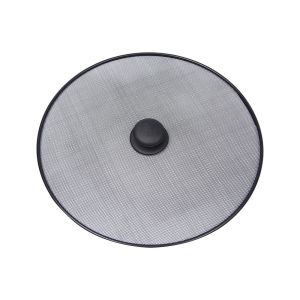 MELODI with Handle Oil Splatter Screen Black Anti-splash Guards Mesh Fine Mesh Cover Lid Kitchen Supplies