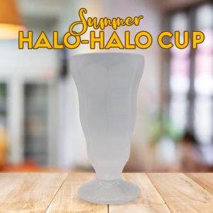 KANATA 1pc Plastic Halo Halo Tumbler - Durable Dessert Glass for Ice Cream & Beverages Glasses #7718
