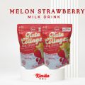 KIMIKO Gluta Collagen Drink Whitening Slimming Beauty Anti-aging | Melon Strawberry Milk | 10 Sachet per Pack. 