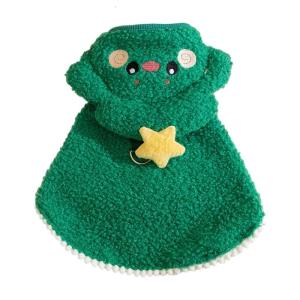 Holiday Theme Cats Cloak Hooded Outfit Festival Costume For Pet Christmas Party And Winter Outdoors Adventure Dressingup