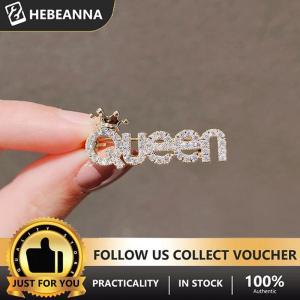hebeanna เข็มกลัดประดับพู่รูปมงกุฎนางฟ้าตัวอักษรภาษาอังกฤษสำหรับผู้หญิงเครื่องประดับแฟชั่นสำหรับเป็นของขวัญ