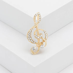 Stylish Simple Music Note Pin for Women Enamel Musics Symbol Brooches Event Funny Luxury Gifts New Year Friends Decoration