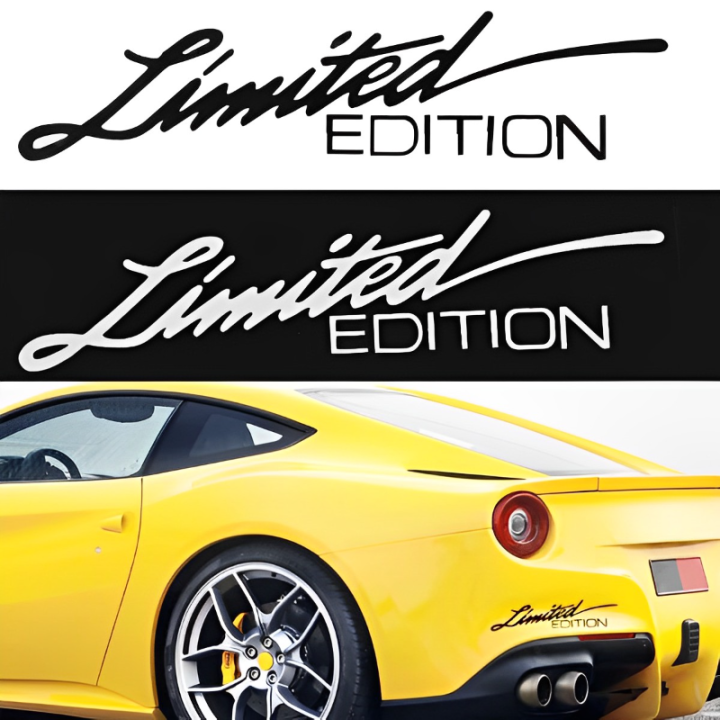 Laser Stickers Limited Edition English Letter Car Front Decoration Reflective Decal Auto Styling