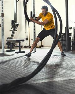 Battle Rope Dacron Material Heavy Black Dia Undulation Battle Rope Body Strength Training Sports Fitness Workout