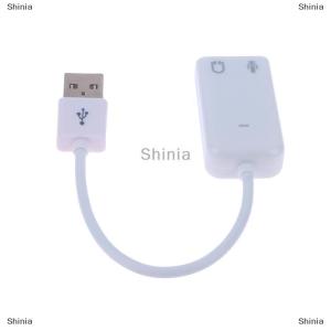 [COD] Shinia USB 2.0 To Jack External USB Sound Card 3D Audio Headset Microphone Earphone 7.1 Channel 5HV2 Adapter For Laptop