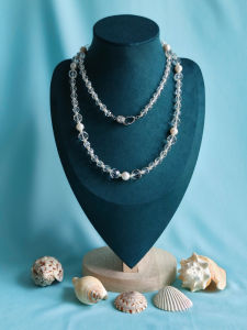 [ Woosilver ] Vòng Cổ Trai Ngọt Mix Pha Lê Trong Suốt - Secondhand - NTN395