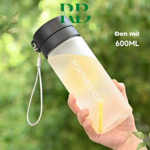 Bình Nước Thể Thao Có Lõi Lọc Trà Ruby Mart Kèm Ống Hút Và Quai Cầm Bình Nước Nhựa Tritan Nhám Mờ Đựng Trà Trái Cây