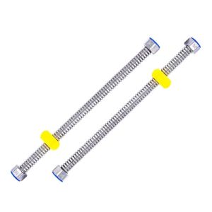 ZOATAAL High-temperature Resistant 304 Stainless Steel Hose Thickened -proof Water Heater Connector Hose Convenient 10cm/20cm/30cm/40cm/50cm Corrugated Pipes Outdoor