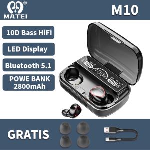 Headset Bluetooth M19 Full Bass Tws Earphone wireless Nirkabel Mic In Ear Hi-fi Stereo LED display