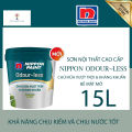 Sơn nước nội thất  Siêu cao cấp  Nippon Odourless  Chùi rửa Kháng khuẩn  Bề mặt mờ 15L. 