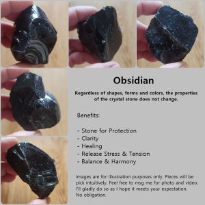 Raw Natural Crystal | Obsidian | Amphibole | Amethyst | Brazilian Citrine | Tiger Eye - 80 to 99 grams each