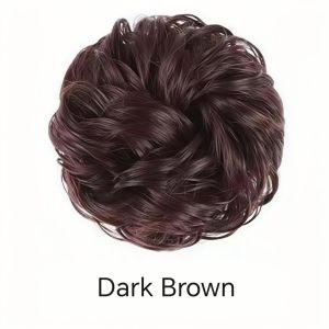 Wig Circle Bun Head High-temperature Synthetic Fluffy Curling Ring Lazy Flower Bud Head Natural