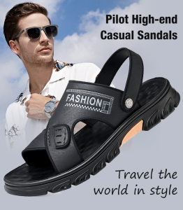 ❤High Quality❤High Breathability/Anti-Slip [Pilot High-End Casual Sandals] Upgraded Lightweight Beach Shoes/Soft Thick-Soled Wear-Resistant Flip-Flops飞行员高档休闲凉鞋
