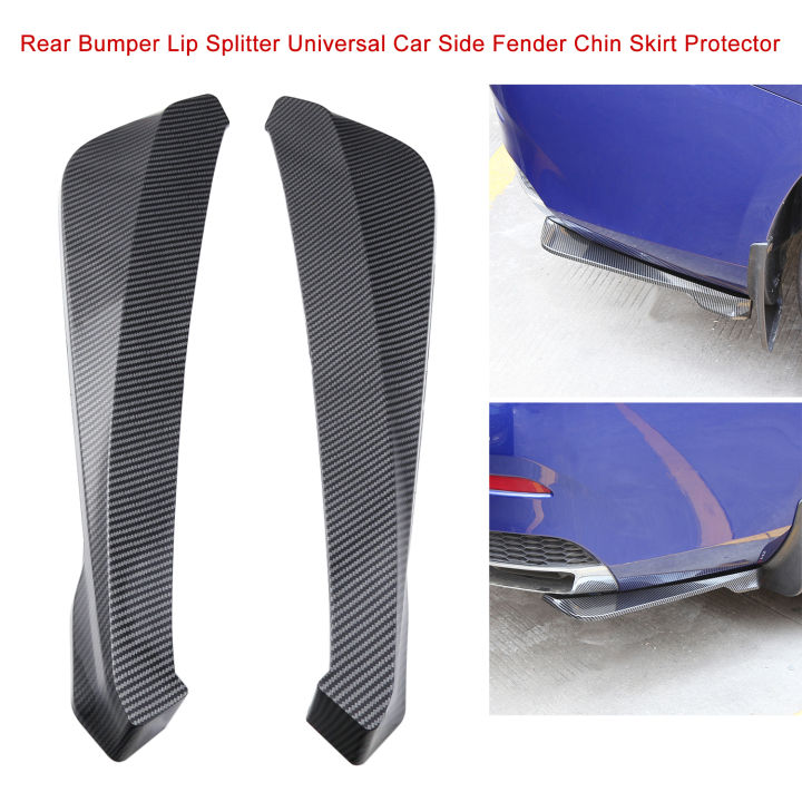 Rear Bumper Lip Splitter Universal Car Side Fender Fins Body Lip