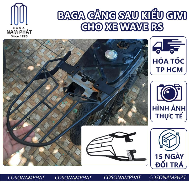 Cảng Sau Givi Xe Wave RS S100 Alpha 2016 Đen Sơn Tĩnh Điện Ba ga Kiểu ...