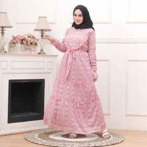 Gamis Shaby Brokat Halus + Furing Baju Lebaran Pesta Kondangan - CLASSIC DRESS