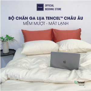 [Nhiều màu] Bộ chăn ga 5 món lụa Tencel (Lenzing - Áo) cao cấp 100% sợi gỗ tự nhiên Changmi Bedding siêu mềm mượt và mát lạnh