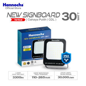 Hannochs New Signboard HFV 30W Cahaya Putih - Lampu Sorot LED Flood Light (Model Vertical)