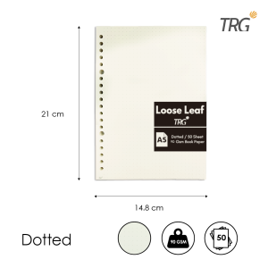 TRG Isi Loose Leaf Bookpaper 20 Holes LL-32 A5 90gsm - Refill Kertas Binder Book Paper Motif Ruled Dotted Grid Plain 90 gsm 1 Pak Isi 50 Lembar TRG