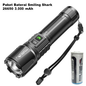 Senter Smiling Shark SD7152 SmilingShark SD 7152 M60 Powerbank Type-C Rechargeable Waterproof Zoom