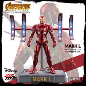 Marvel Ironman MK50 Nano Floating Gun (Led) with Platform Set ZD Toys Collectibles
