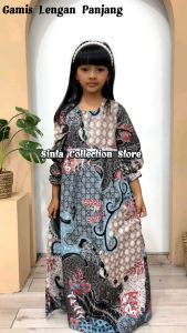 GAMIS BATIK ANAK USIA 2-10 TAHUN - Bahan Santung Rayon Original, Adem dan Nyaman, Cute dan Fashionnable, Kualitas Terbaik (READY STOK)