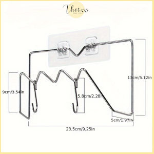 Pot Lid Holders Kitchen Stainless Steel Organizer Rack Wall Hanging Pot Cover Rack Multifunctional Spoon Holder Storage Rack Basin holder Lid Holder Lid Rack LID HOOK