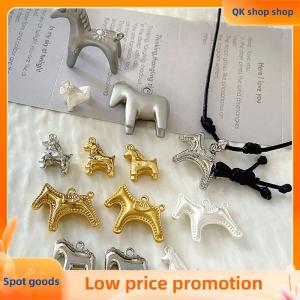 ✨QK shop✨ 1Pcs Cute Gold Silver Color Horse Charms Pendants For Jewelry Making Necklace Earrings Bracelet DIY Accessories Supplies
