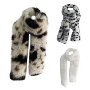 Stylish Leopard Print Winter Scarf Fashion Neck Scarf Wrap Easy Foldable Travel Companion For Cold Season