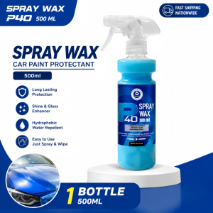 Car Spray Wax Hydrophobic Car Wax Spray High Gloss Paint Protection Quick Detailer Water Repellent Shine Coating for Car Body Exterior Paint Glass Metal Easy Apply Automotive Cleaning Polishing Care