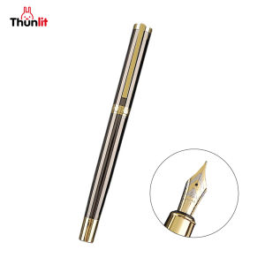 Thunlit Metal Fountain Pen Big Nib 0.5mm Calligraphy Practice Retro Business Signature Pen Using 3.4mm Replaceable Ink Sac