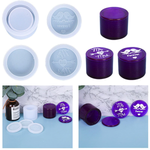 Couple Rings Box Mold Resin Silicone Mold for Diy Craft Ring Storage Small Gift Box Casting Mold Home Decoration