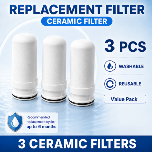 Tap Water Purifier Drinking Water Purifier Kitchen Faucet Washable Ceramic Filter Replacement Element Easy Install水龙头过滤器