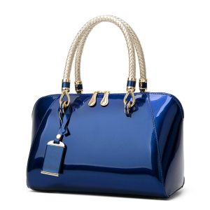 New Women Patent Leather Handbags 2025 High Quality Luxury Fashion Tote Handbag Stylish Designer Evening Handbag