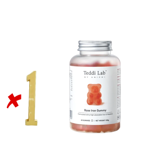【Buy 2 /20% OFF】Teddi Lab Rose Iron Gummy Rose Flavor Iron Gummies Replenish Iron Ease Fatigue Maintain Vitality Easy To Absorb Chewable Nutrition Candy