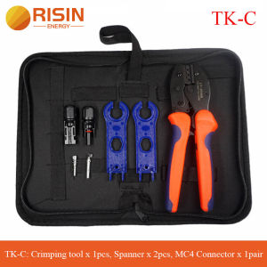 Risin PV Solar MC4 Tool Set kits Bag For MC4 Multifunction Including Crimping Stripping Plier Tool kit