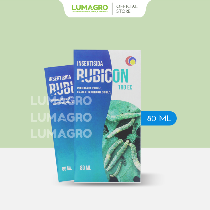 Insektisida Rubicon 180EC 80ml 200ml Indosakarb Emamektin Benzoat Ampuh Mengendalikan Penggerek Daun ABM