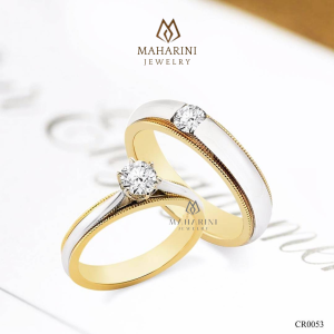 Cincin Couple Perak S925 Seterling Silver Ring Pria Wanita Tunangan Kawin