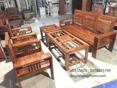 bàn ghế gỗ sồi nga gỗ sồi phòng khách giá thật