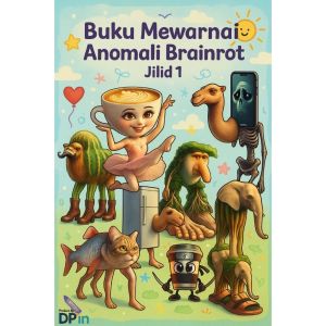 Buku Mewarnai Anak Lucu & Unik | Anomali Brainrot Vol.1 | 20 Halaman Kreatif & Anti Mainstream tung tung sahur