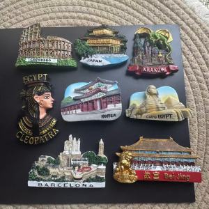 1pc Home Decor Gift Fridge Magnet (Colosseum / Wawel Castle / Queen of Egypt / Barcelona / South Korea / Japan / Forbidden City / Egypt)