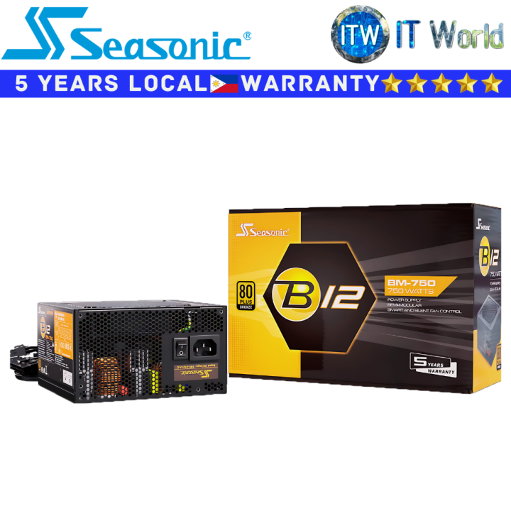 Itw | Seasonic PSU 750W Power Suppy Unit BM Series B12 BM750 80+ Bronze ...