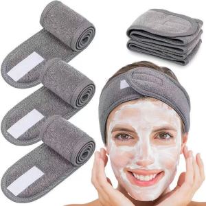 Headband Velcro Facial Wash Headband Multiple Colors Available Adjustable Thick And Long Cloth Elastic Women’s Make Up Spa
